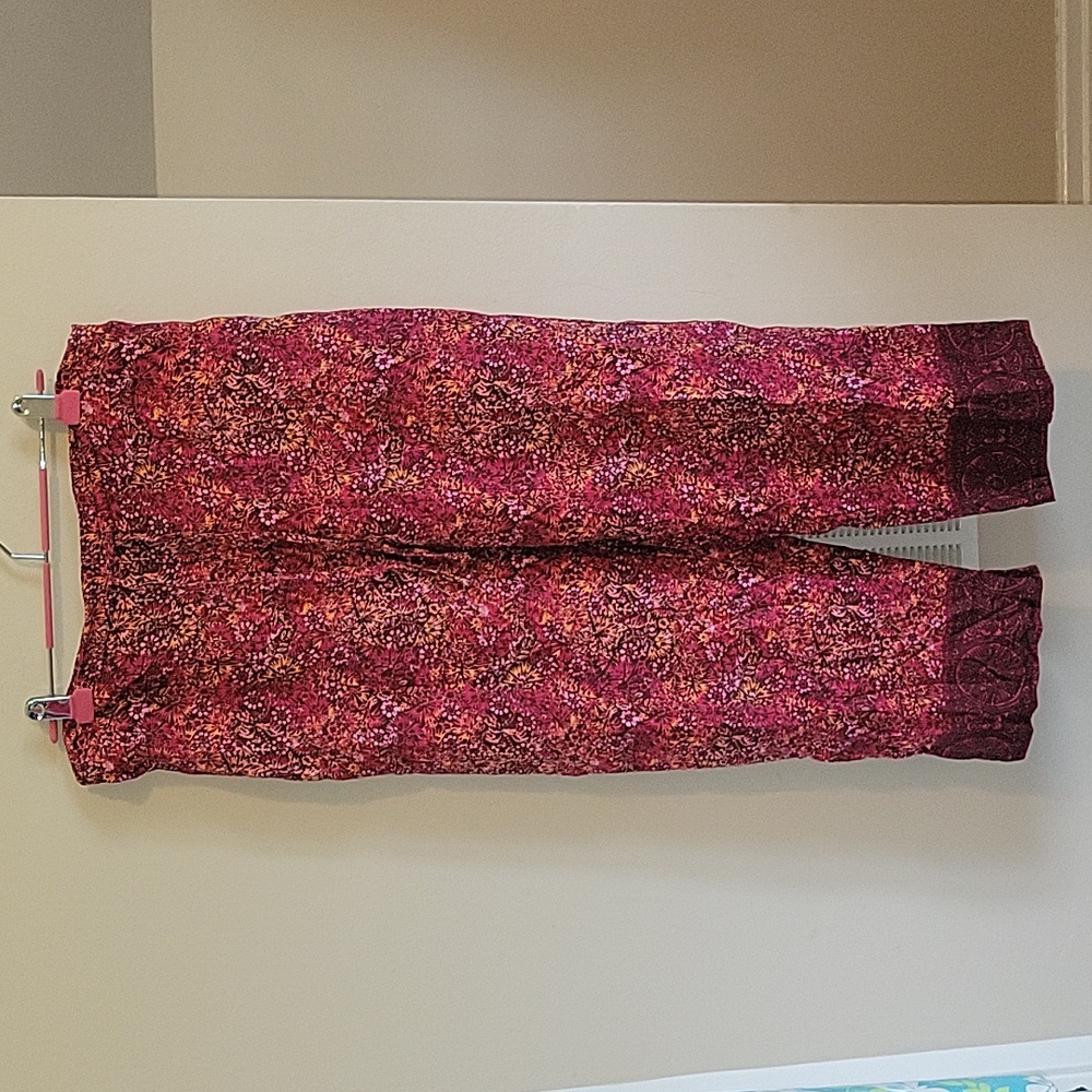 Vintage Floral Linen Pants